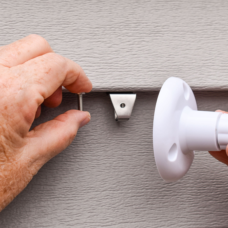 Low Profile Vinyl Siding Hook with Screw No Hole Hook Vinyl Siding